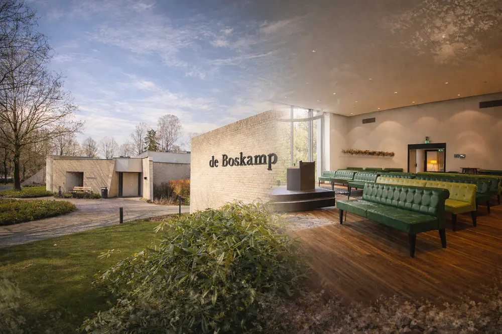 Uitvaartcentrum de Boskamp, aangezicht binnen en buiten